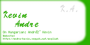 kevin andre business card